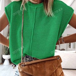 Green sweater vest